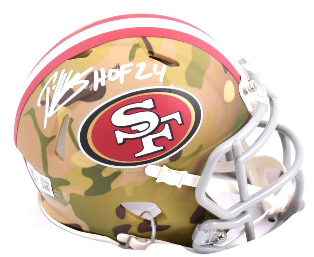 Patrick Willis Autographed San Francisco 49ers Camo Mini Helmet w/HOF - Beckett W Hologram *White