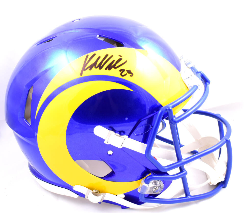 Kyren Williams Autographed Los Angeles Rams F/S Speed Authentic Helmet-Beckett W Hologram *Black