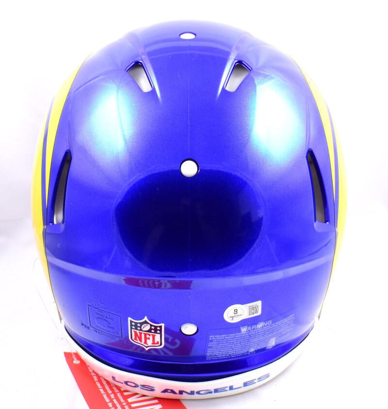 Kyren Williams Autographed Los Angeles Rams F/S Speed Authentic Helmet-Beckett W Hologram *Black