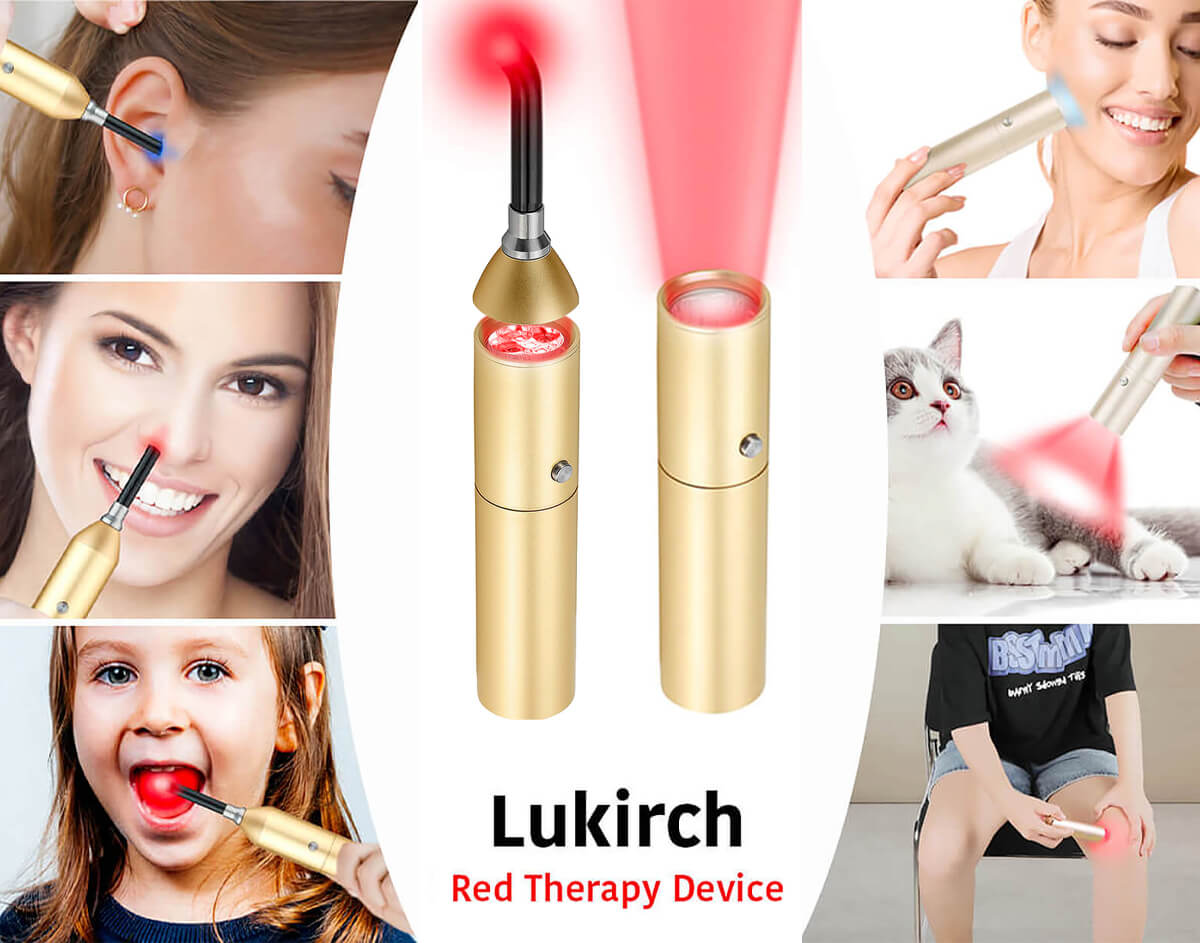 red light therapy device torch for mouth, ear, nose, tongue lip sores