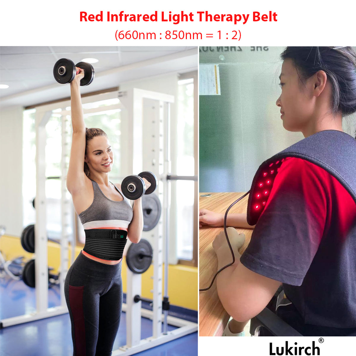 red light therapy belt device