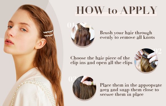 how to apply clip in human hair extensions