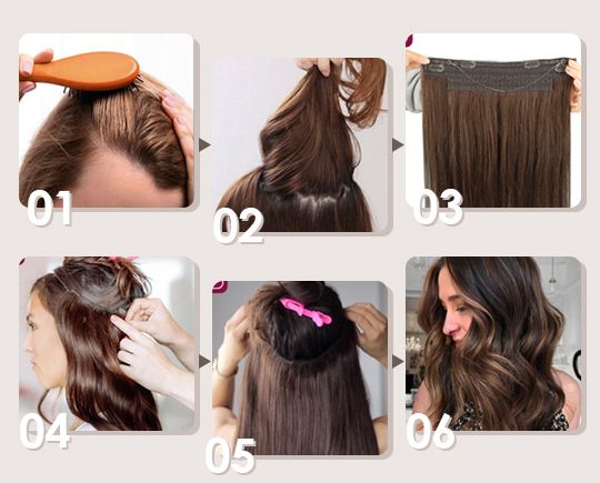 how to wear invisible wire halo human hair extensions