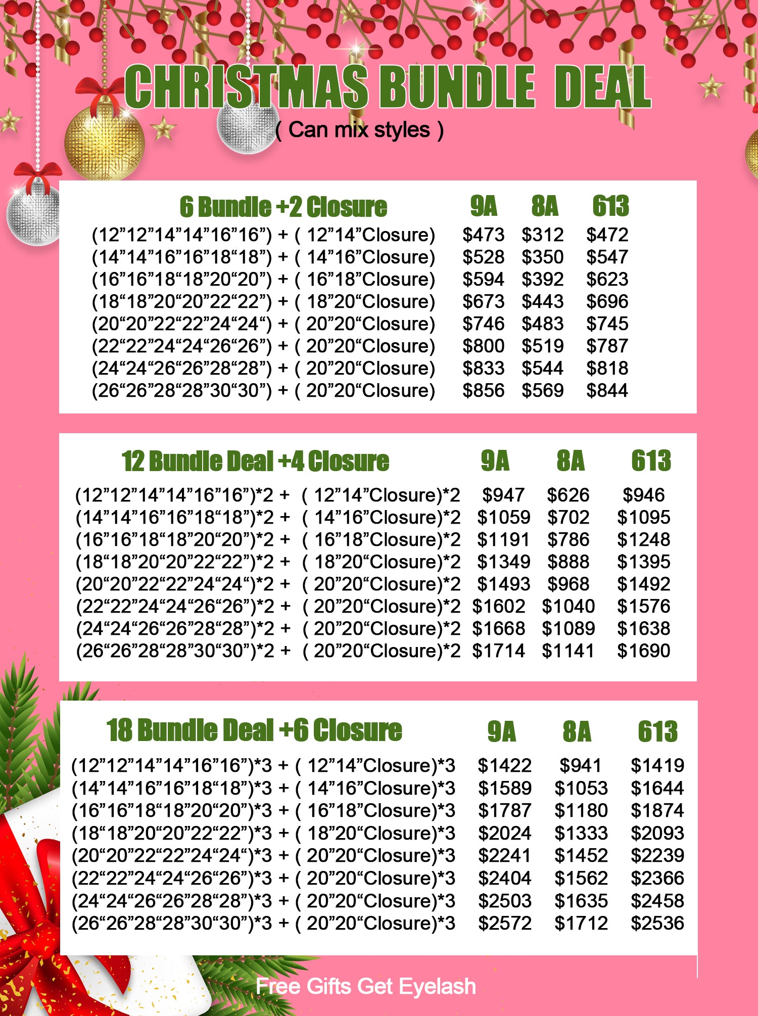 Christmas seasonal holidays 2021 HAIR DEAL VIVIHAIRCOLLECTION