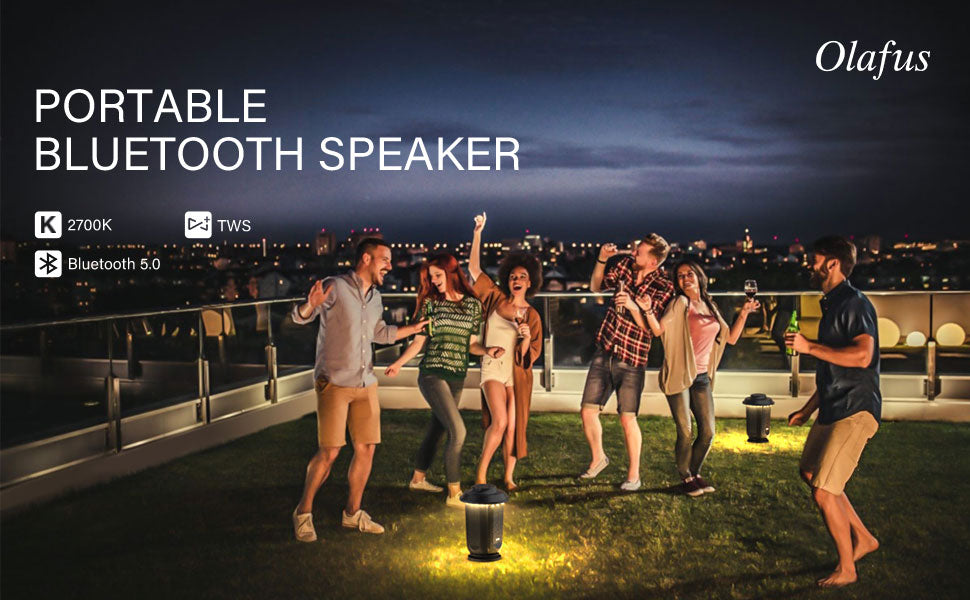 portable atmosphere speakers with led light