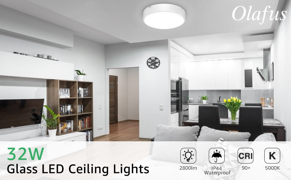 olafus led flush mount ceiling light 5000k
