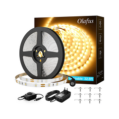 Olafus 32.8ft 3000K Warm White LED Strip Light