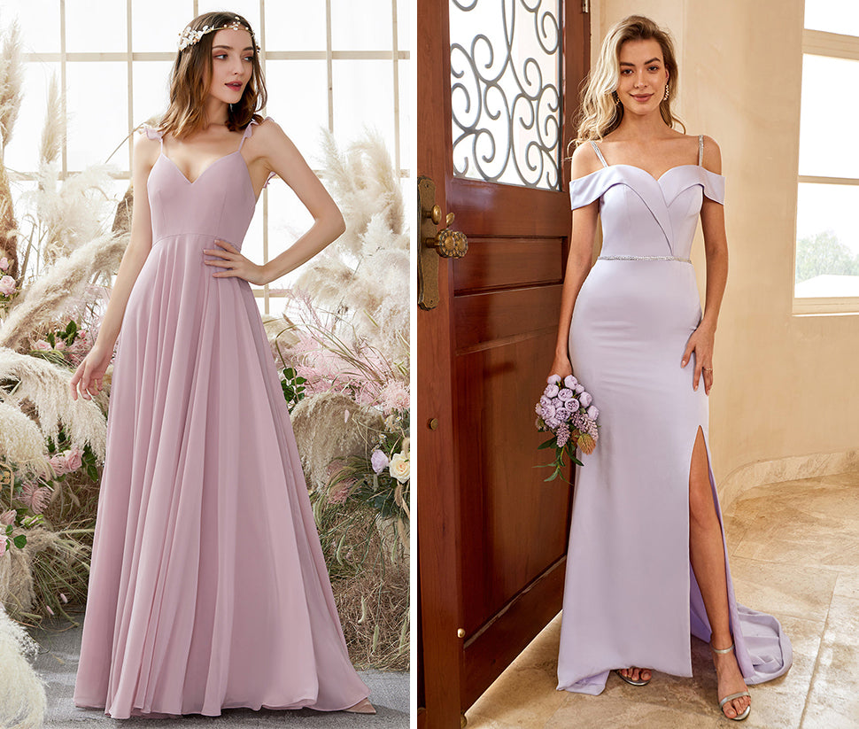 lilac bridesmaid dress color 2022