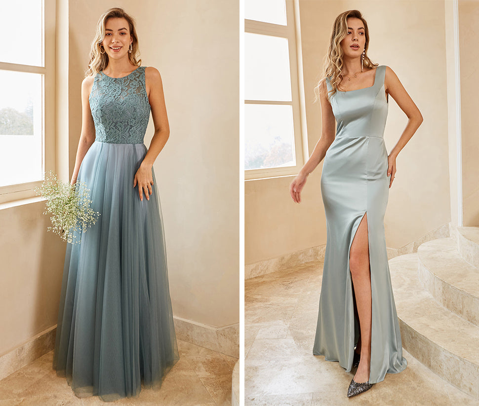 slate blue bridesmaid dresses 2022 zapaka