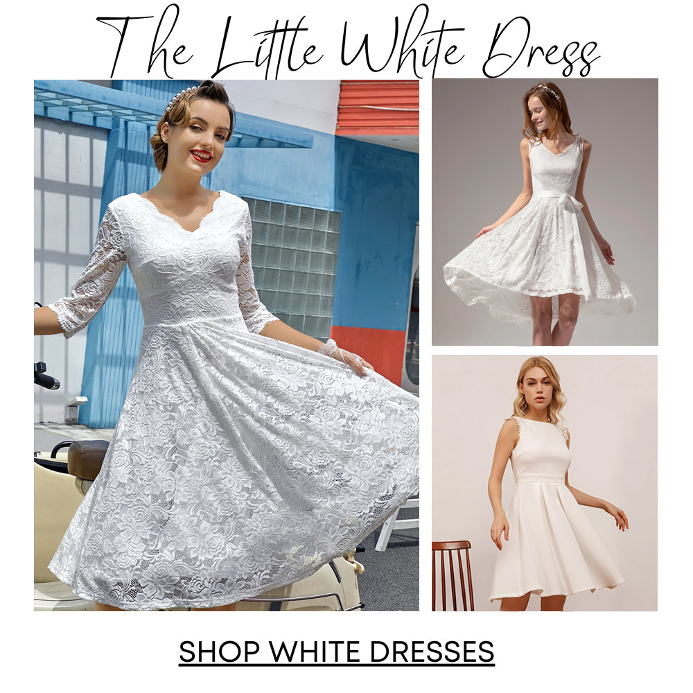 White Lace Homecoming Dresses