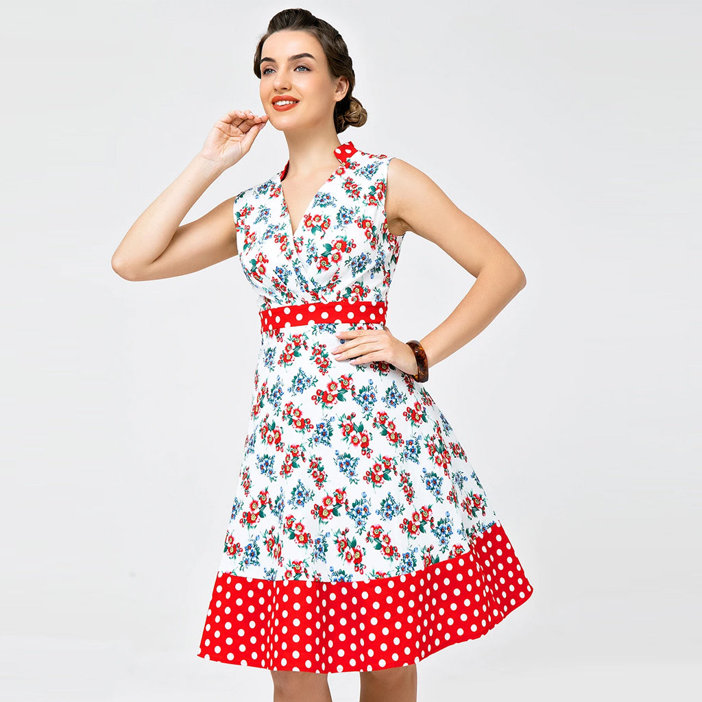 Printed Polka Dot Vintage Dress