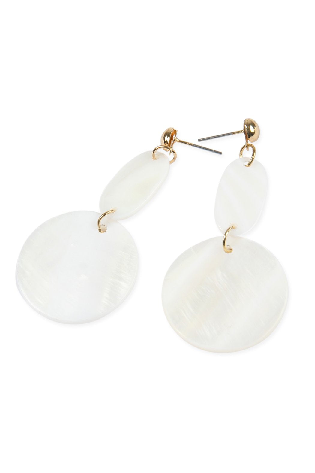 Hde2335 - Linked Sea Shell Statement Earrings