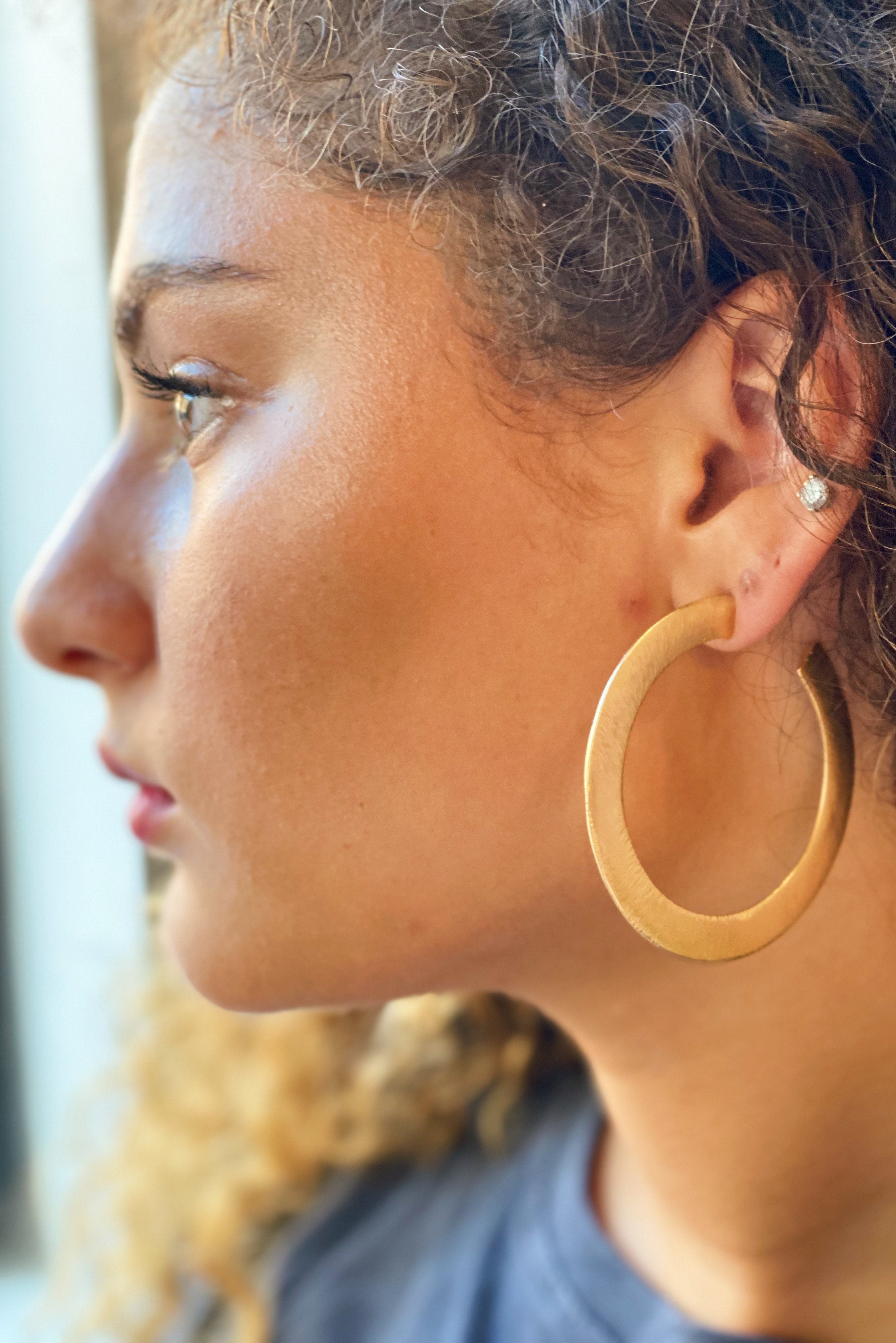 Alma Hoop Earrings, Gold