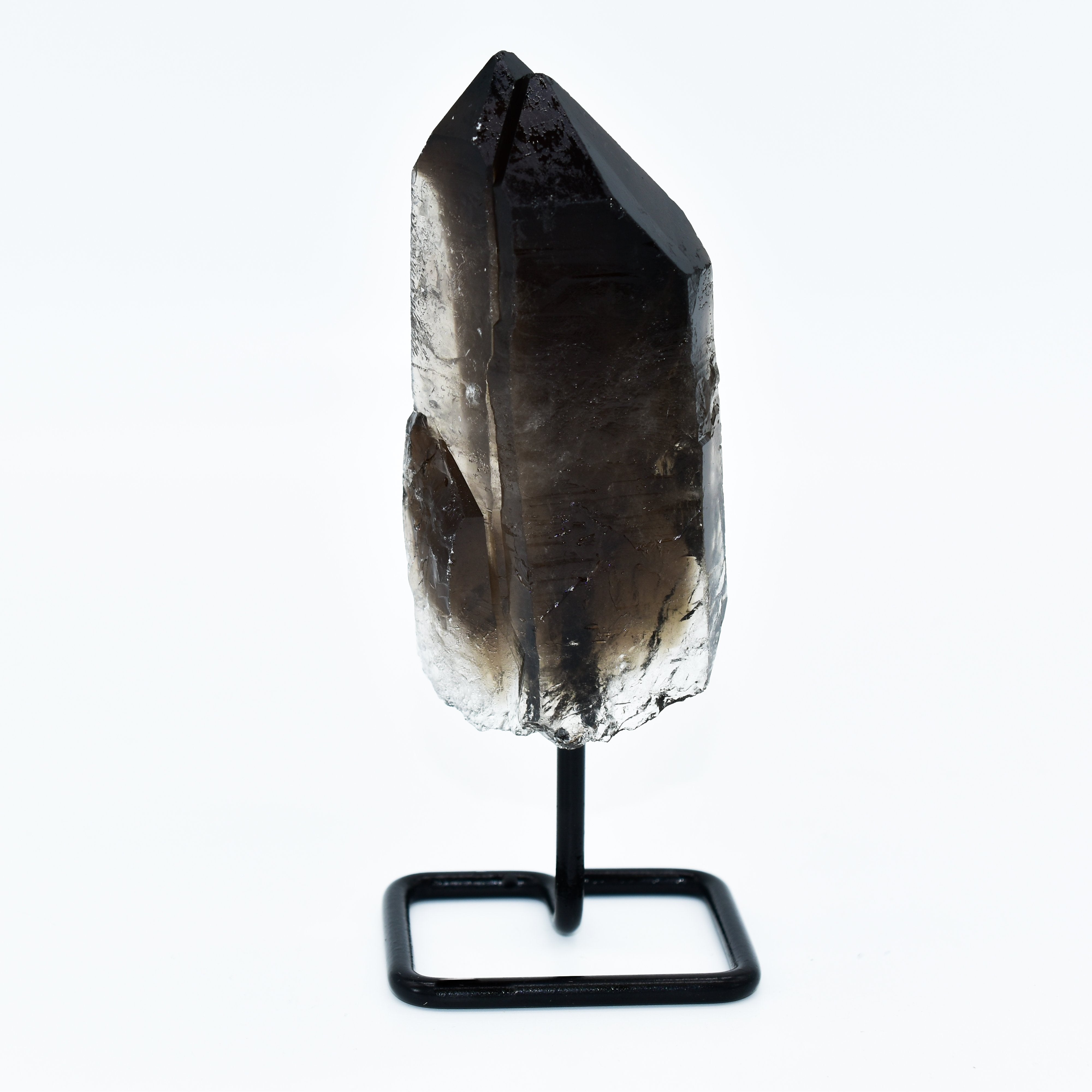 Smokey Quartz Points on Metal Base Small Display Piece