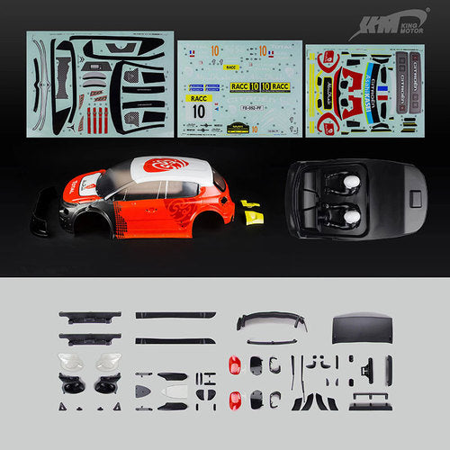 1/7 Rc KM  WR8 Rally Car C3 Body with Led Lights  E8405 E8406 E8418