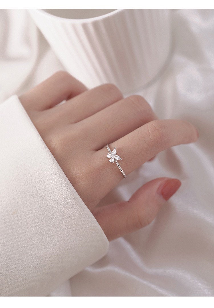 Silver Butterfly ring