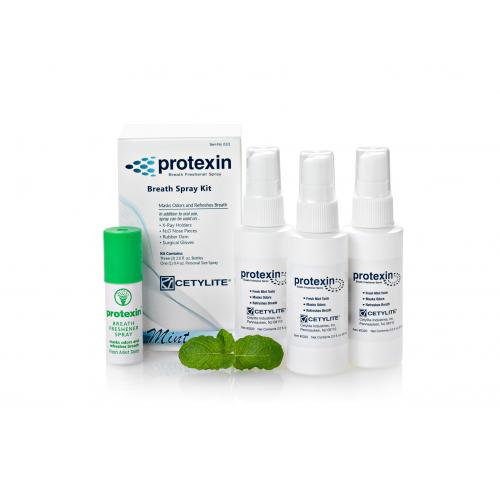 Cetylite Protexin Breath Freshener Spray - Mint Kit: 3 x 2 oz. Spray Bottles and 1 x 0.4 oz. Personal Size Spray Bottle #0321