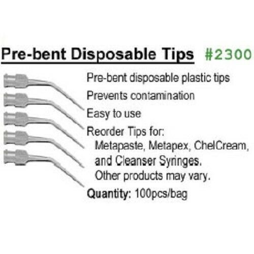 BesQual Dental Pre-bent Disposable Plastic Meta Tips (100/Pk) #2300-100