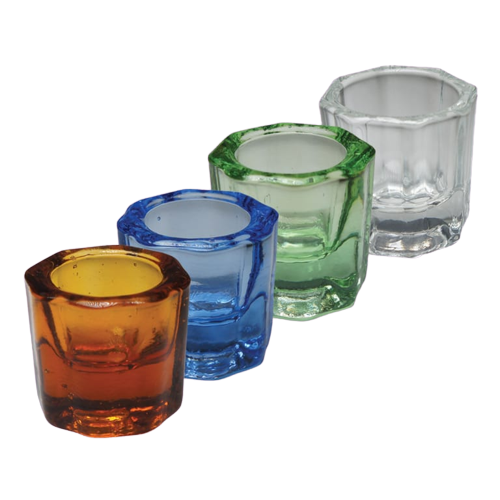 Dunlin Dental Premium Glass Mixing Dappen Dish, Clear, Blue, Green or Amber