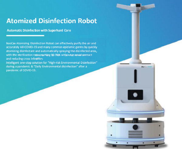 Spray Disinfection Robot with Autonomous Navigation Max.16L Tank for Regular & Immediate Spraying Mode Controlled by Mobile APP