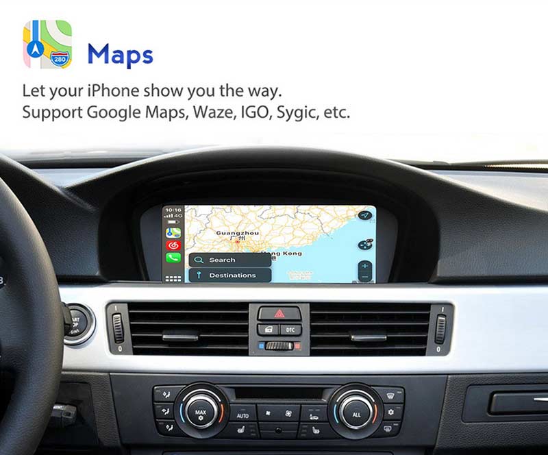 BMW 3 E90 E91 E92 E93 5 E60 E61 CCC wireless Apple Carplay GPS navigation