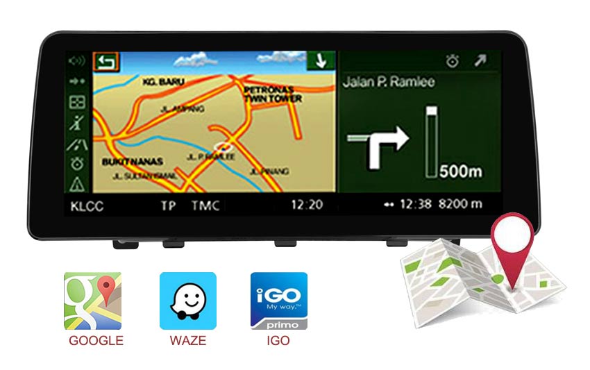 BMW X1 E84 2009-2015 android navigation GPS screen compatible Google map, iGo, Waze, etc