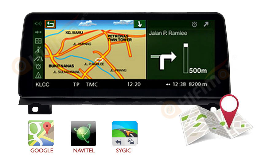 12.3 inch android GPS navigation bmw 7 f01 f02 support google map, waze etc