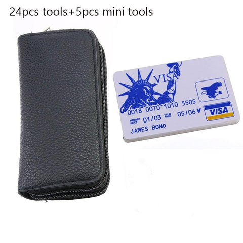 24PCS Goso Lock Pick Kit with Card Tools 5pcs Mini Tools Locksmith Beginner Practice Set Training Kit for Lock