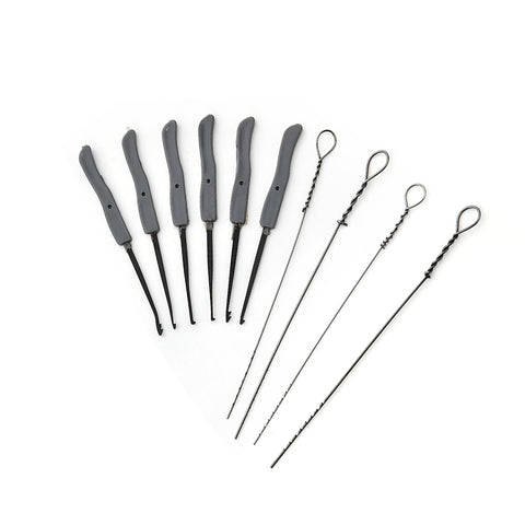 Durable Broken Key Extractor Set Lock Pick Locksmith Tool(6* Hooks + 4* Needles)