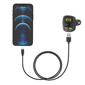 Just Wireless Bluetooth FM Transmitter - Black