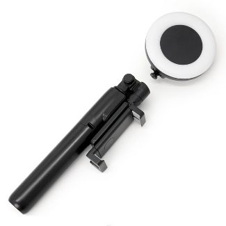 ReTrak Tripod Selfie Stick with LED Ring Light - Black