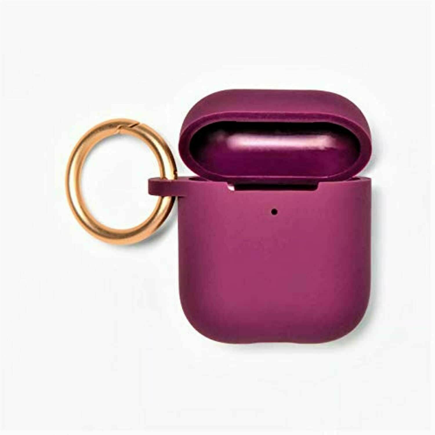Heyday Airpod Silicone Case with Clip Purple