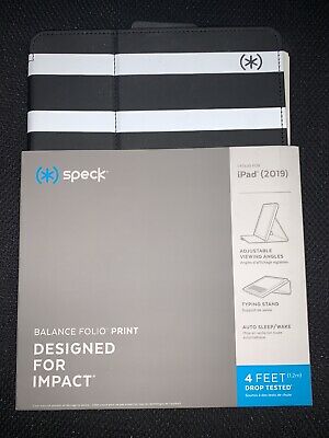 Speck Balance Folio Protective Case for iPad 10.2 - Black & White