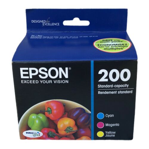 Epson 200 Black Cyan Yellow Magenta Color Ink Cartridges Exp. 10/2018