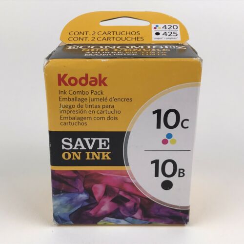 Genuine Kodak Inkjet Printer Ink Combo Pack 10C Multi-Color & 10B Black OEM