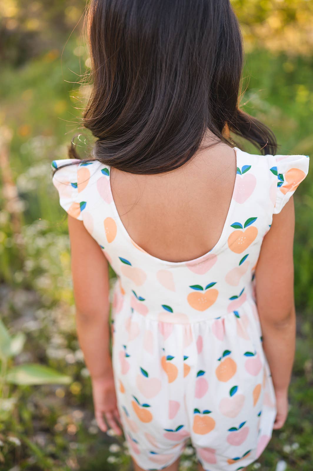 Macie Romper in Sweet Peach