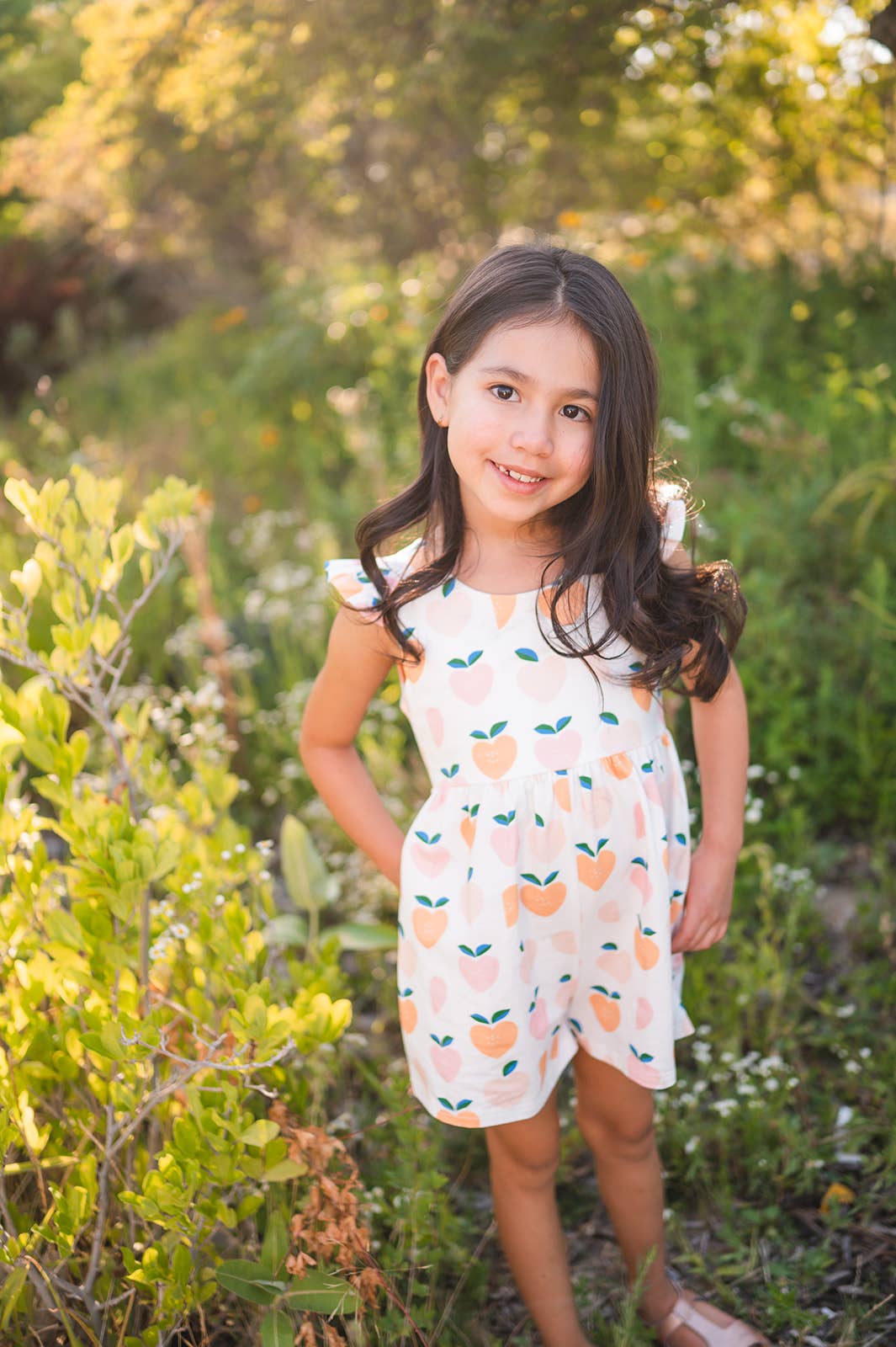 Macie Romper in Sweet Peach