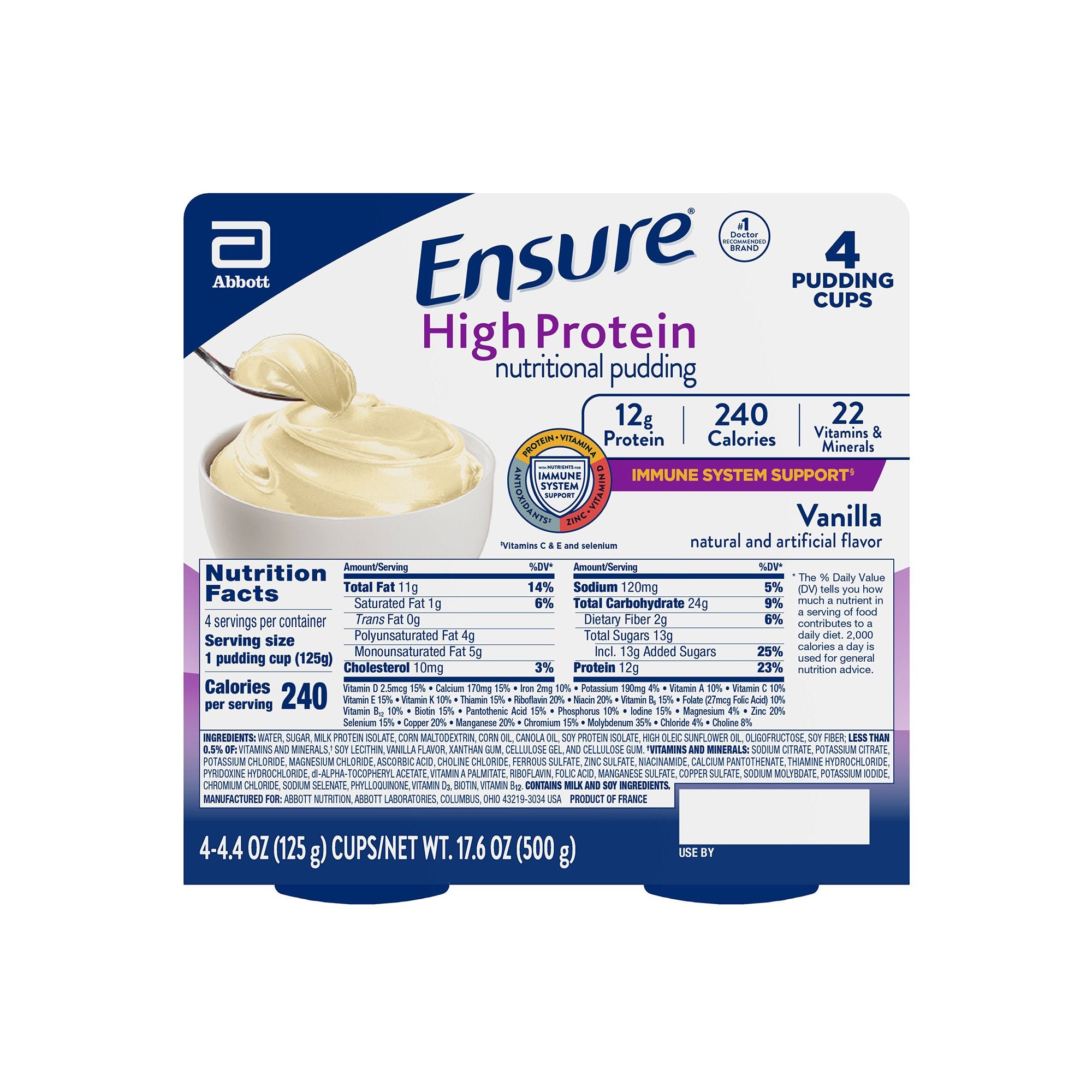 Ensure? High Protein Nutritional Pudding, Vanilla, 1 Each