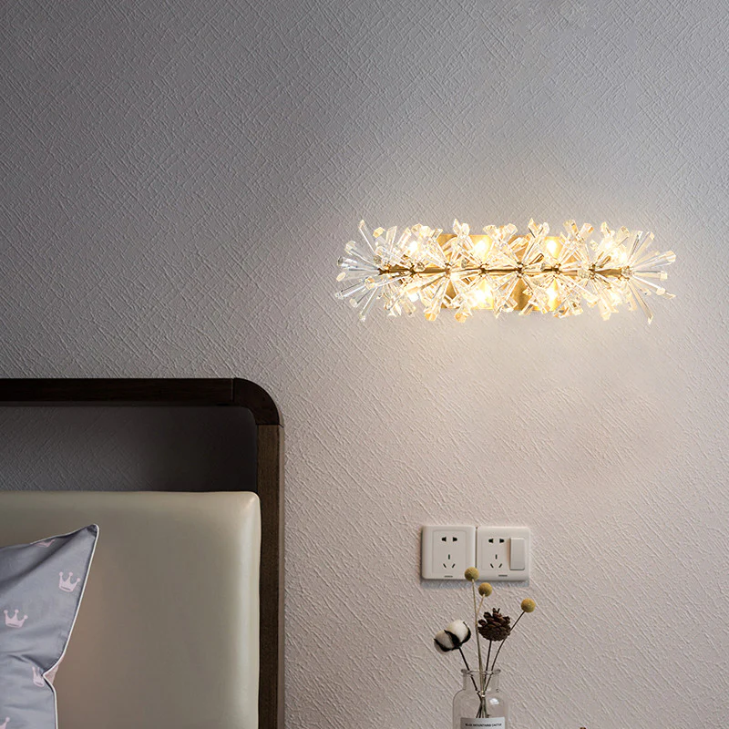 Modern Crystal indoor Bedside Wall Lamps