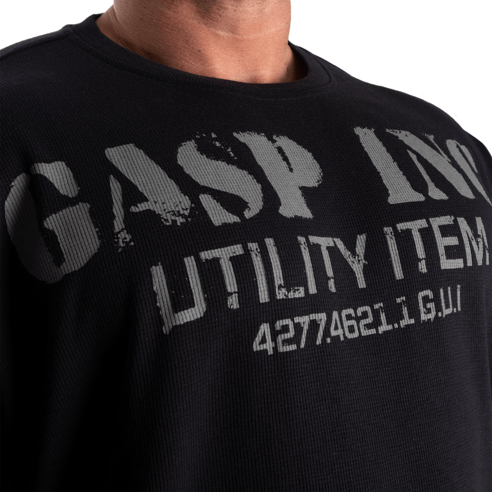 Gasp Iron Thermal Tee Asphalt