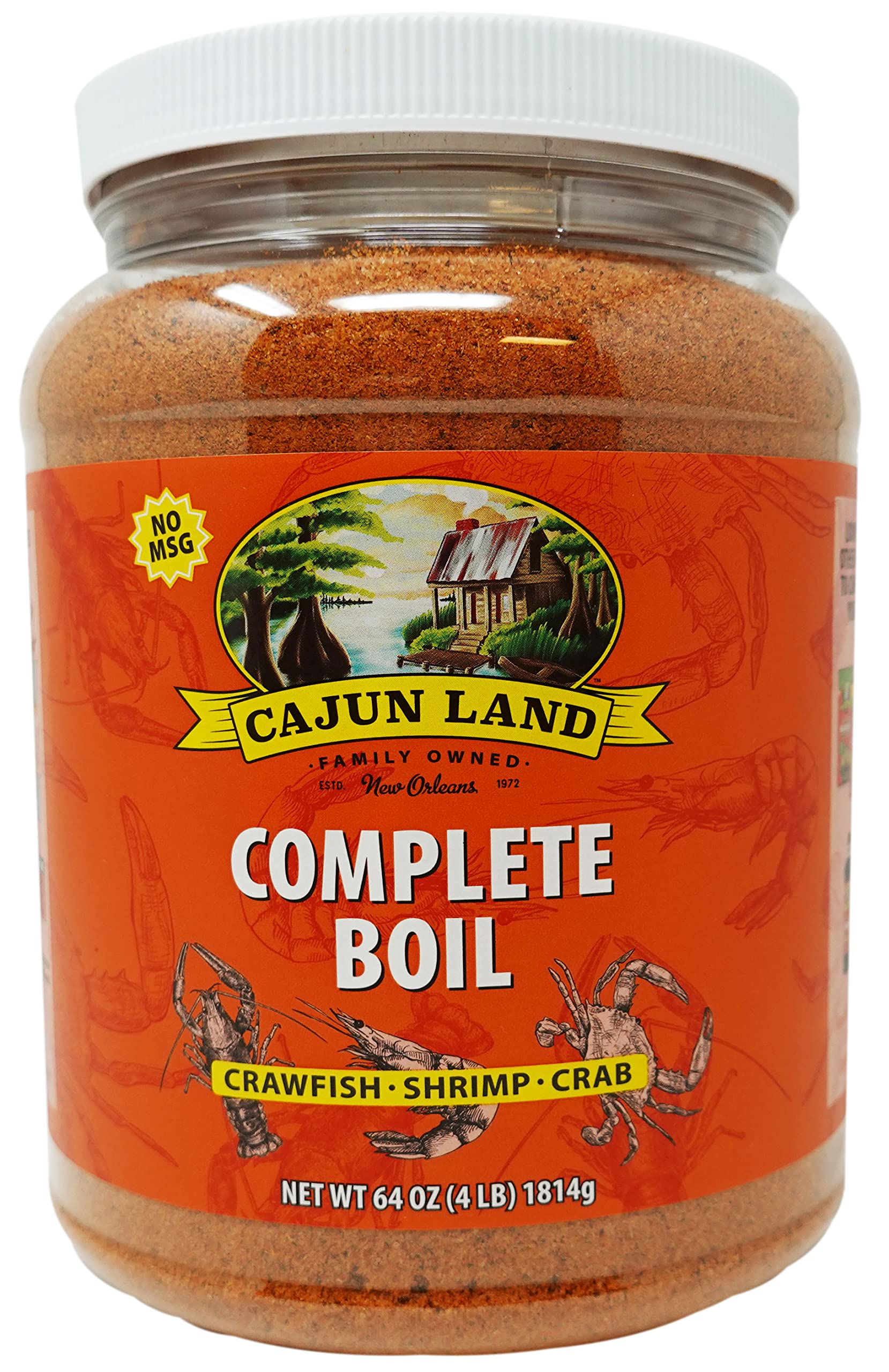 Cajun Land Crawfish Shrimp Crab Complete Boil 4LB