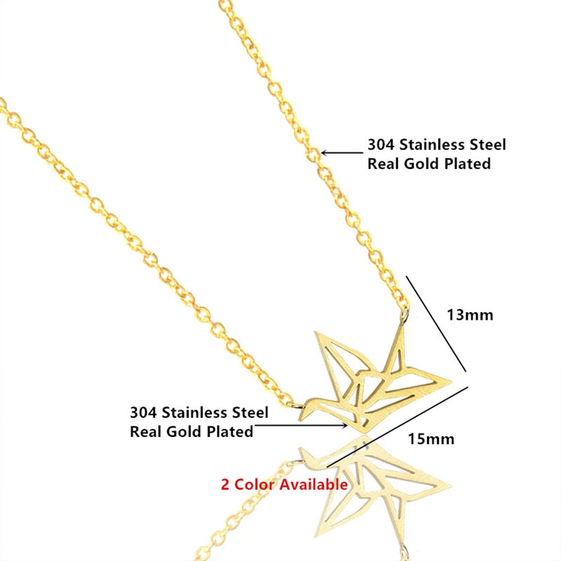 Origami Crane Necklaces