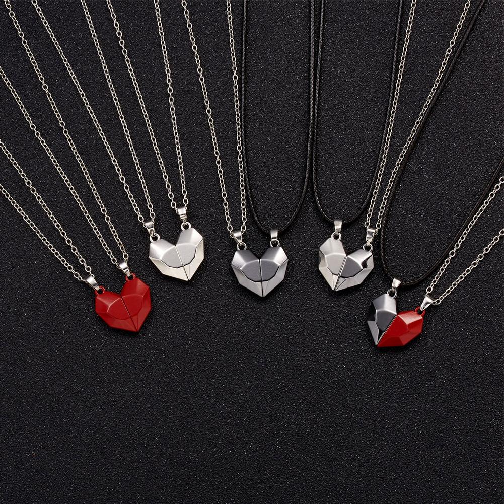 Magnetic Matching Heart Necklaces