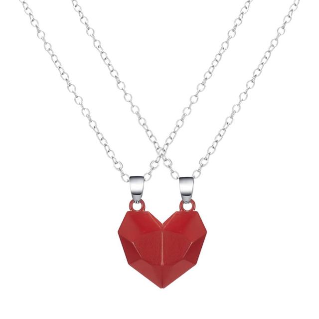 Magnetic Matching Heart Necklaces