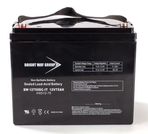 Group 24 - 12V 75AH AGM SLA Battery | Bright Way Group BW12750