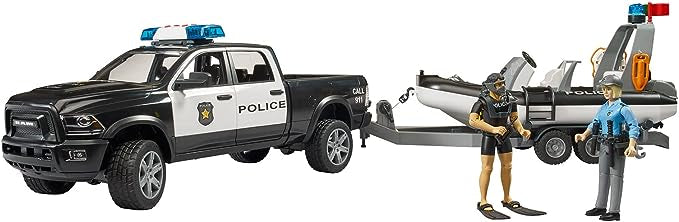Bruder RAM 2500 Police Truck with Boat - 2507