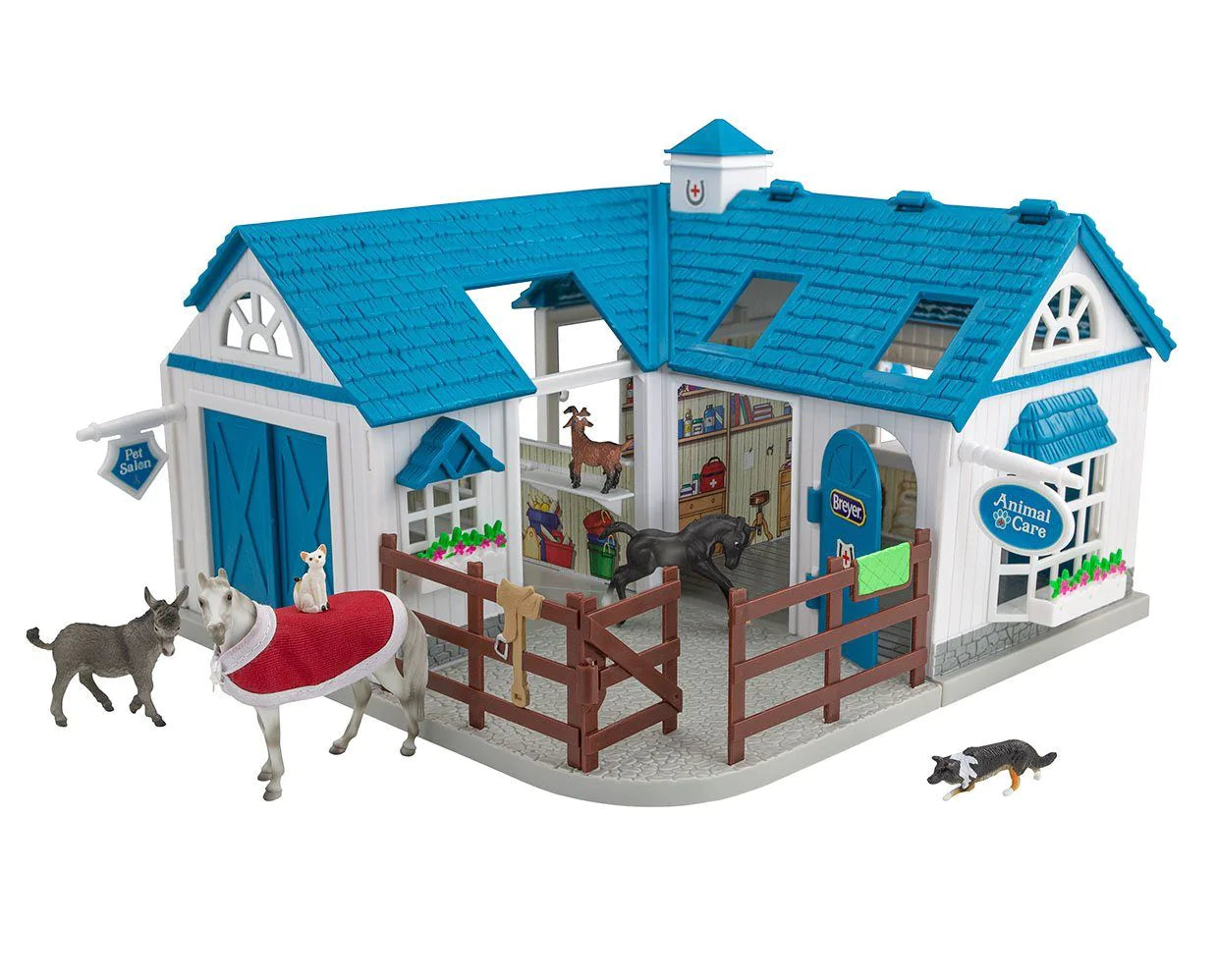 Breyer Stablemates Deluxe Animal Hospital - Blue Roof