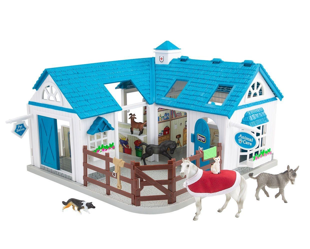 Breyer Stablemates Deluxe Animal Hospital - Blue Roof
