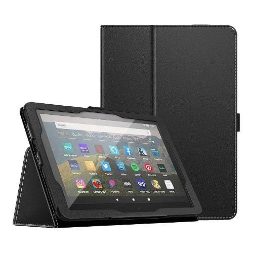 Folio Series Case - for Amazon Fire HD 8 and Fire HD 8 Plus (2020 and 12th Gen 2022) - Black