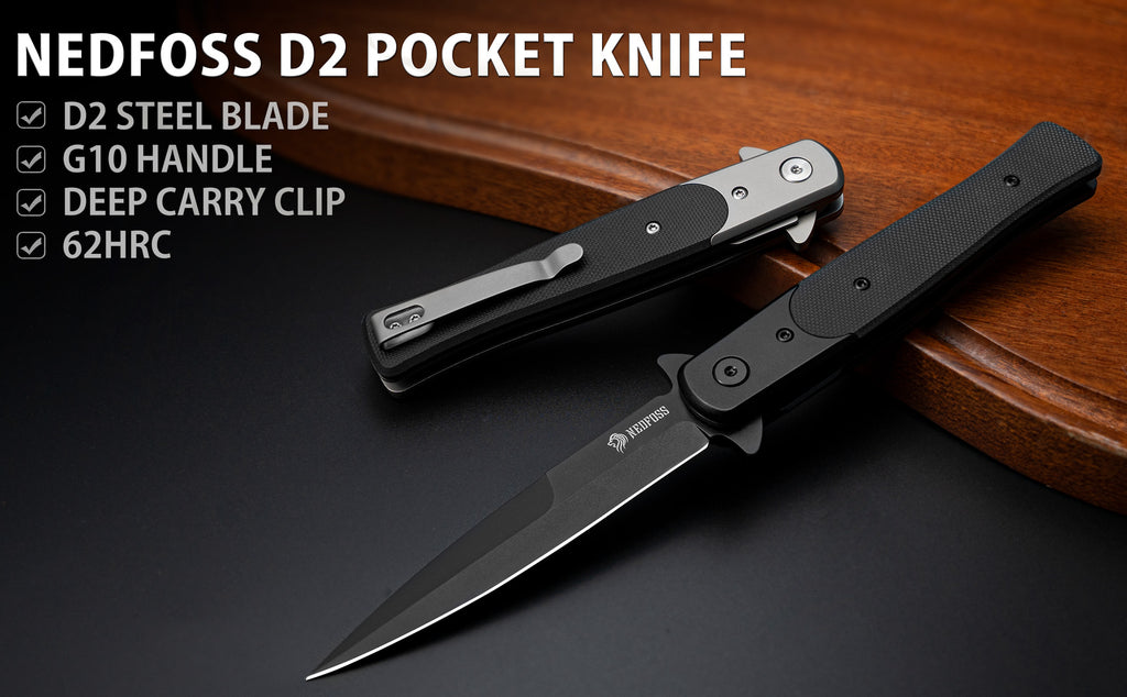 NedFoss Mermaid Italian Stiletto Pocket Knif